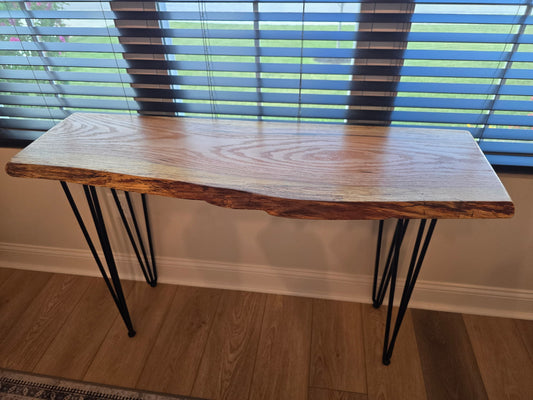 Red oak entryway table
