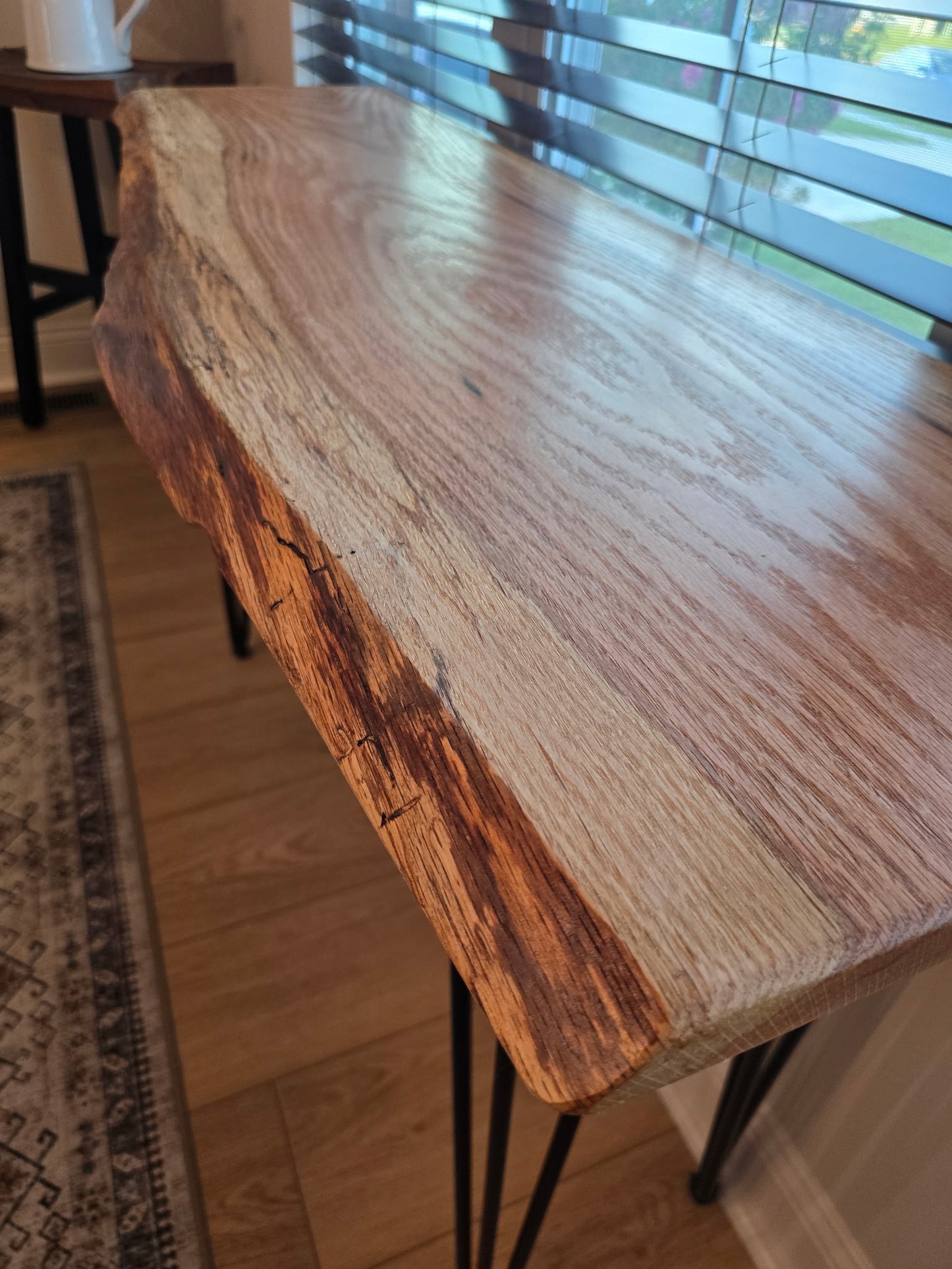 Red oak entryway table