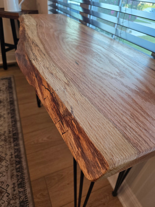 Red oak entryway table