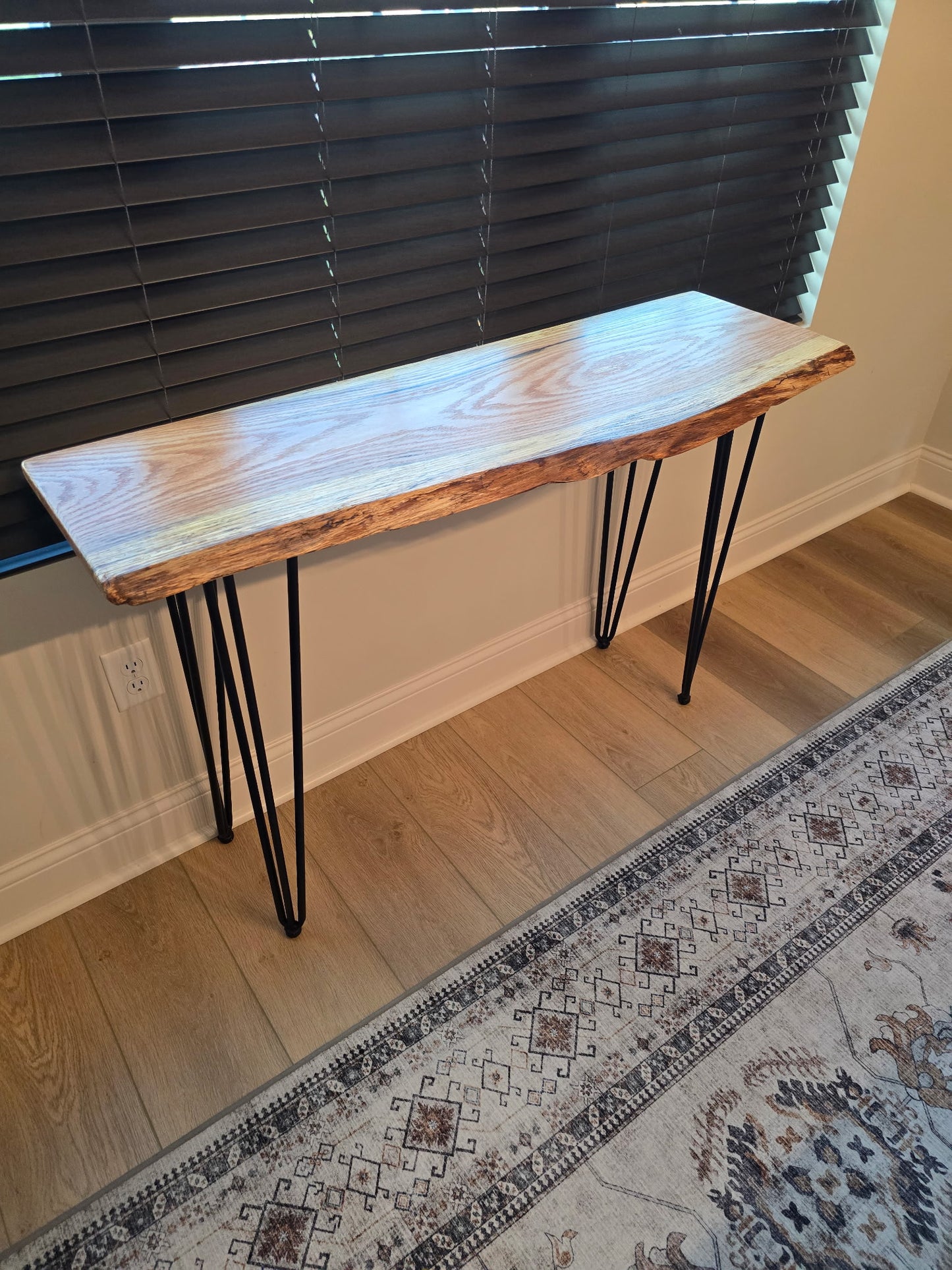 Red oak entryway table